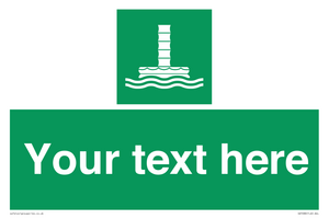 Custom sign safe condition Evacuation chute 